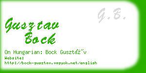 gusztav bock business card